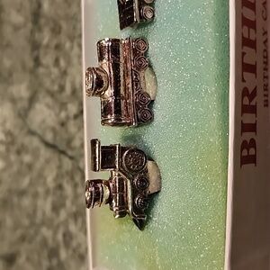 Silver Plated Railroad Car Birthday Candle Holders by Lunt